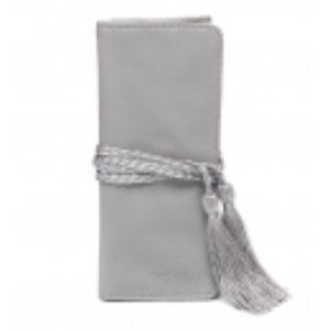 Portable Travel Jewelry Organizer <strong>Roll</strong> Grey Leather Sirocco <strong>Jewellery</strong> <strong>Roll</strong> - Product Image 3