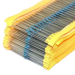 Resistor Film logam 1/8W, 200 Ohms, 180, 220, 18R, 20R, 22K, 1.8K, 2K, 2.2K, cincin lima warna - Product Image 2