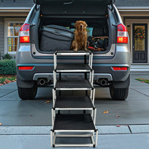 कैंबोपेट पालतू कुत्ते कार सीढ़ी पोर्टेबल फोल्डेबल हल्के कुत्ते सीढ़ी समायोज्य पालतू रैंप आउटडोर - Product Image 1