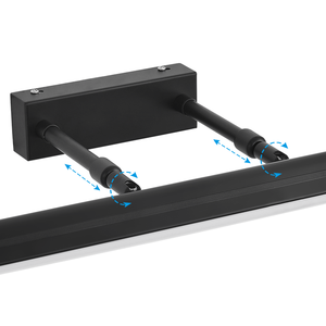 Luxury Hotel <b>Bathroom</b> LED Mirror Lamp 6W/8W/12W Black Finish Retractable Design Dimmable Modern <b>Wall</b>-Mounted <b>Cabinet</b> Light - Product Image 3