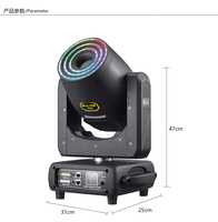 Projecteur laser mobile MLS10S 10W RGB avec anneau LED 3D, 256 motifs d'animation, lumière laser de scène pour DJ, discothèque, mariage