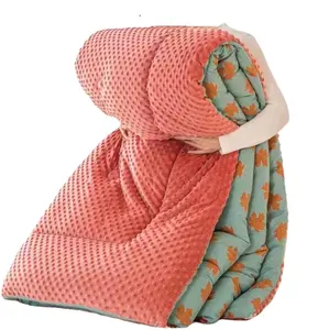 Lunch Nap Blanket Bedding Hold Quilt Swaddling Wrap Infant Bubble Bean Velvet Stroller Sleep Cover Blanket Baby Minky Blankets