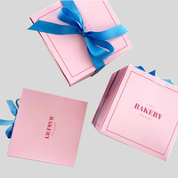 Vente en gros de boîte à gâteau rose pour fête d'anniversaire emballage boîte à gâteau de mariage en papier carton de 10 pouces avec poignée