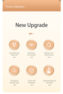 2025 Thiết Kế Mới Tinh Dầu Khuếch Tán Siêu Âm Độ Ẩm Không Khí Nến Khuếch Tán Hương Thơm Cho Phòng Khách Sạn - Product Image 4