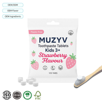 Comprimés de dentifrice à base de plantes à croquer du fabricant OEM de Chine Nano Hydroxyapatite fraise sans plastique pour les enfants