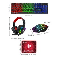 Ensemble de jeu PC TF810, clavier rétroéclairé, souris ergonomique à 3 boutons, souris RGB antidérapante, souris de précision, casque de jeu RGB