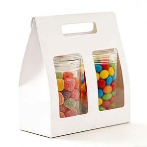 Bolsas de Papel Kraft Blancas Biodegradables y Ecológicas Personalizables con Asas Troqueladas para Dulces - Product Image 1