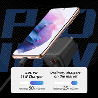 Chargeur rapide double USB-C PD3.0 20W avec protection OTP/OVP pour ordinateur portable et charge multi-appareils