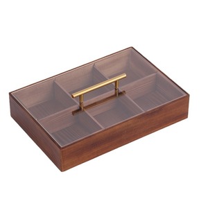 Boîte de rangement de bureau en bois massif lumière luxe nouveau compartiment unique <span class=keywords><strong>chinois</strong></span> pour bonbons aux noix moderne usage domestique <span class=keywords><strong>plateau</strong></span> de salon - Product Image 5