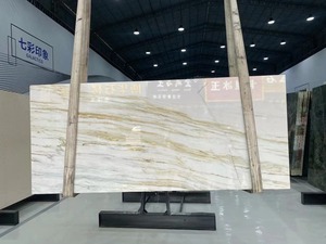 Goldtop Polished East Calacatta Gold <b>Marble</b> Slab 18mm Thick Modern Design for Villa Waterproof Walls Floor Tiles - Product Image 4