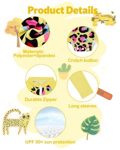 <span class=keywords><strong>Maillot</strong></span> de <span class=keywords><strong>bain</strong></span> une pièce pour fille, bébé, tout-petit, nourrisson, avec fermeture éclair, protection solaire UPF 50+, manches longues, pour 3M-4T, OEM ODM - Product Image 2