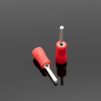 핀 타입 절연(PVC) 주석 도금 터미널 크림프 핀형 전기 구리 커넥터 러그 400V 정격 0.5-1.5mm 와이어 범위