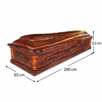 Ataúd de Madera MDF Qianrui, Elegante Estilo Europeo, Ataúd para Adultos, Duradero, Hecho a Mano, Artículos Funerarios de Madera para Funerarias, Venta de Fábrica