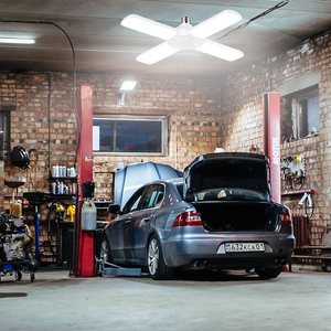 52W E27 <span class=keywords><strong>LED</strong></span> Highbay biến dạng ánh sáng trần cho nhà để xe/gác mái/tầng hầm/nhà 5000LM AC điện nhựa cơ thể toàn cầu - Product Image 2