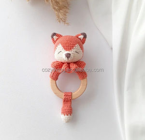 Ins Venta caliente mano ganchillo nube Animal sonajeros <span class=keywords><strong>Amigurumi</strong></span> estrella y <span class=keywords><strong>Luna</strong></span> estilo niños sonajero juguetes hilo de algodón seguridad para bebé - Product Image 3