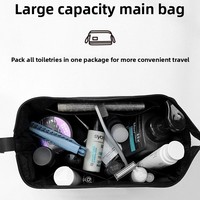 Trousse de Toilette Homme Personnalisée avec Fermeture Éclair pour Voyage, Organisateur de Douche Portable à Séparation Humide-Sèche, Pochette de Maquillage de Voyage pour Homme