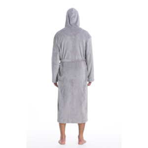 Accappatoio Morbido in <span class=keywords><strong>Pile</strong></span> Corallo, Comodo Pigiama per Adulti, Abbigliamento da Notte in Flanella per <span class=keywords><strong>Uomo</strong></span> e Donna, Termico e Traspirante - Product Image 6