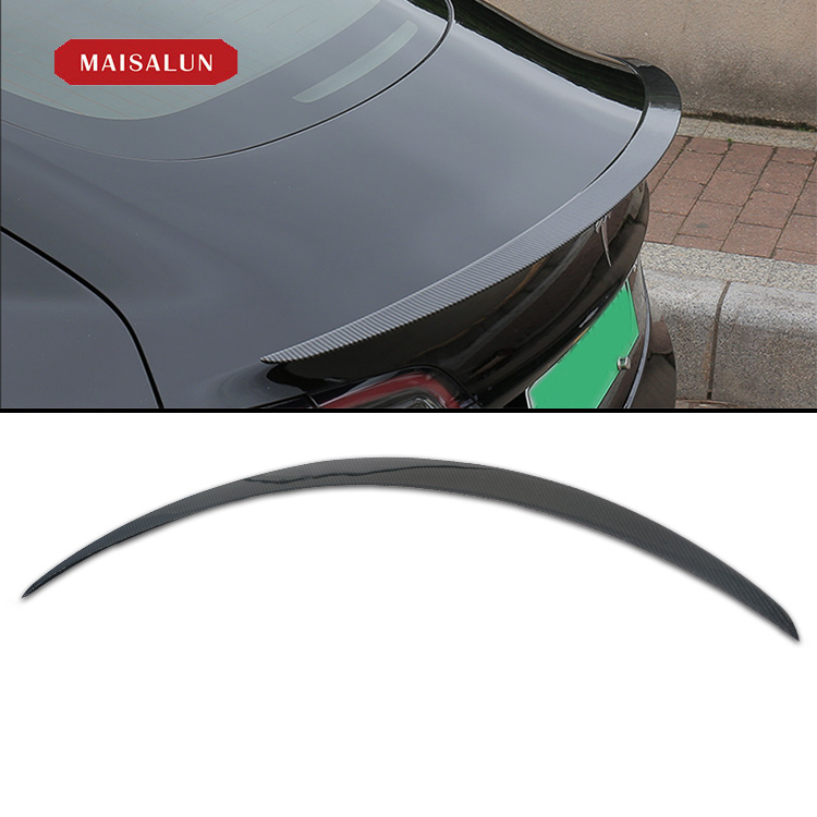 テスラモデルY2018-2019カーボンファイバーリアスポイラー用オリジナル