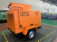Compresseur d'air à vis portable Kaishan KSCY-220/8X 200 CFM 8 bars 24 V à moteur diesel avec roues pour l'exploitation minière et le forage - Vente en gros