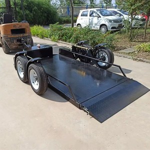 <span class=keywords><strong>Remorque</strong></span> à moto hydraulique à double essieu de 1,5 tonne, capacité de 1500 kg, plateau inclinable - Product Image 3