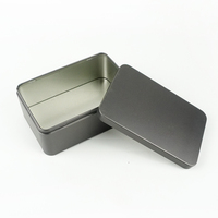 Caja de lata de té de cigarro de lápiz negro grande de 100g de grado alimenticio Vintage de alta calidad