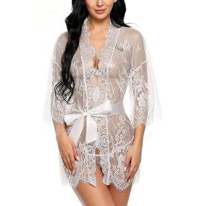 Comércio Exterior para ODM Transfronteiriço: Conjunto de Lingerie Feminina Sensual de Três Peças (Camisola Transparente Fina de Renda com Tanga e Cinto) - Product Image 4