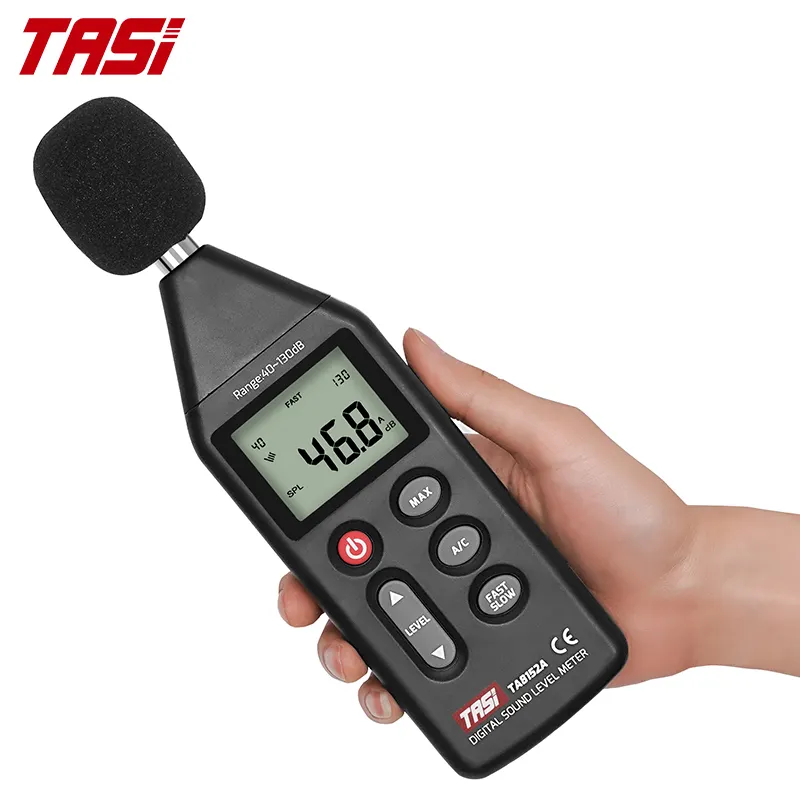 Medidor de ruído portátil tasi ta8152a 40 ~ 130 dba/c, tripé de suporte escondido de fábrica, medidor de nível de som digital