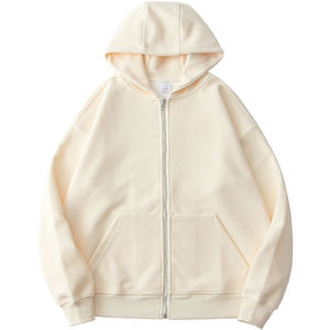 Sweat-shirts à fermeture éclair, vestes à capuche zippées, vêtements unisexes vierges, pull ample en molleton bouclette 100% coton respirant, imprimable - Product Image 5