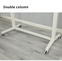Bureau d'ordinateur mobile réglable en hauteur pneumatique à double colonne de conception simple de meubles ADA avec quatre roues verrouillées