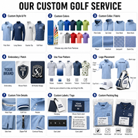 Kit de regalo promocional de club de golf personalizado con logotipo, camiseta polo, gorra, toalla, guante, botella, bolsa para promociones y souvenirs.