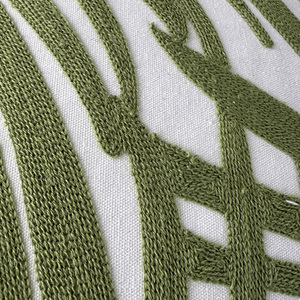Federa Decorativa in Cotone Ricamato con Motivo a Foglia 18 * 18 Pollici Verde Oliva <span class=keywords><strong>Design</strong></span> Elegante - Product Image 6