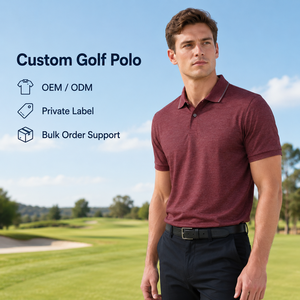 Polo de Golf Personalizado en Poliéster y Spandex, Tallas XS-3XL, Transpirable, para Campos de Golf en Colinas, Suministros para Clubes OEM ODM - Product Image 1