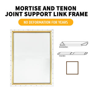 Lienzo estirado de 40X60CM, <span class=keywords><strong>lienzos</strong></span> de arte <span class=keywords><strong>en</strong></span> <span class=keywords><strong>blanco</strong></span> de 100% algodón <span class=keywords><strong>para</strong></span> <span class=keywords><strong>pintar</strong></span>, lienzo de pintura antifugas <span class=keywords><strong>para</strong></span> pintura al óleo y acrílica - Product Image 5