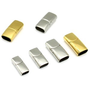 Boucle magnétique en acier inoxydable Anno Jewelry 4x8mm 5x10mm 6x12mm pour bracelet en cuir, collier, accessoires de bijouterie - Product Image 1