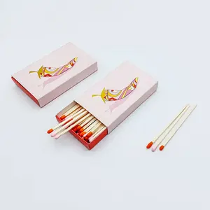 Wooden Matchbox Wooden Stick Pink Matches 100c Custom Safety Matchbox