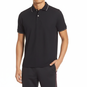 Precio competitivo Camiseta polo con cuello y logotipo personalizado Camiseta Polo de golf 100% algodón de talla grande para hombre - Product Image 1