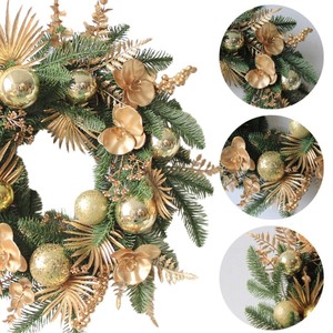 Guirlande <span class=keywords><strong>de</strong></span> porte d'entrée festive artificielle <span class=keywords><strong>de</strong></span> luxe pour Noël, ornements élégants <span class=keywords><strong>en</strong></span> forme <span class=keywords><strong>de</strong></span> nœud, décorations <span class=keywords><strong>de</strong></span> guirlandes <span class=keywords><strong>de</strong></span> Noël - Product Image 4