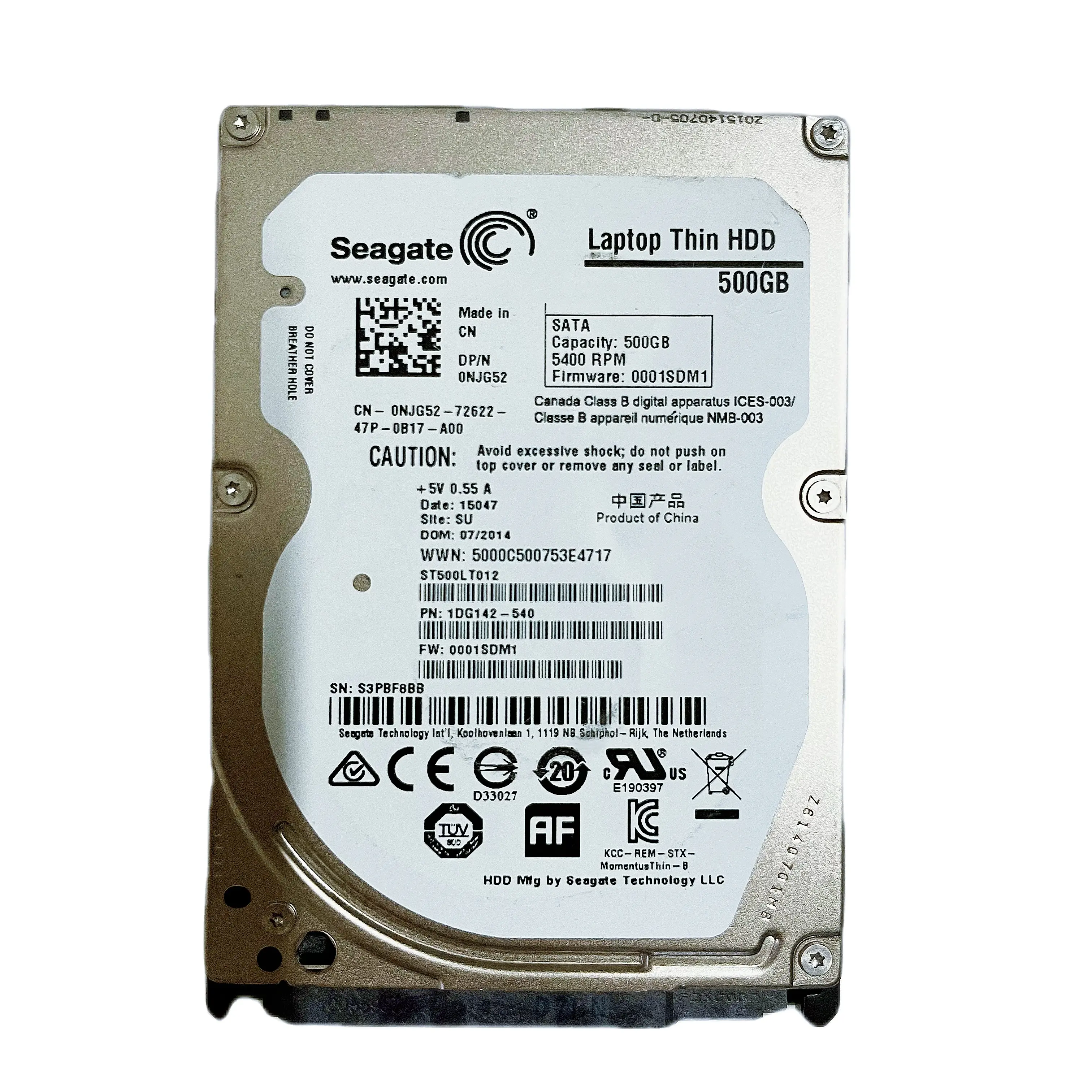 Commercio all'ingrosso della fabbrica Seagate 6.0 Gb/s 2.5 "SATA3 disco rigido meccanico 7mm ultrasottile 5400 RPM 500G disco rigido del computer portatile ST500LT012