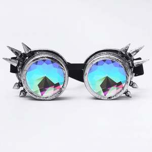 Gafas Steampunk Personalizadas con Logotipo, Gafas de Moda Unisex Retro Steampunk para Cosplay, Gafas Punk Coloridas, Gafas Caleidoscopio - Product Image 4