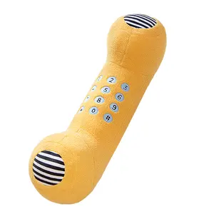 Interativo Personalizado Telefone Forma Cão Brinquedos Bonito Pet Squeaky Brinquedos Plush