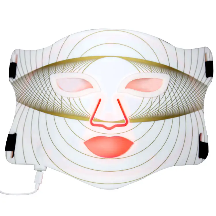 Masker inframerah kelas medis, masker silikon terapi infrar cahaya led 732 buah masker terapi wajah dan leher