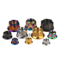 Écrous en titane de qualité supérieure M6 M8 M10 M12 pas 1,25 M14 pas 1,5 M16 pas 1,5 Torx à bride hexagonale, fixation en titane personnalisée