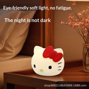 <span class=keywords><strong>Veilleuse</strong></span> en silicone HelloKitty avec design Pat Pat Pat, protection des yeux, lumière d'ambiance de chevet - Product Image 5