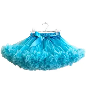 Venda direta da fábrica saia tutu pettiskirts com saia plissada de tule para meninas