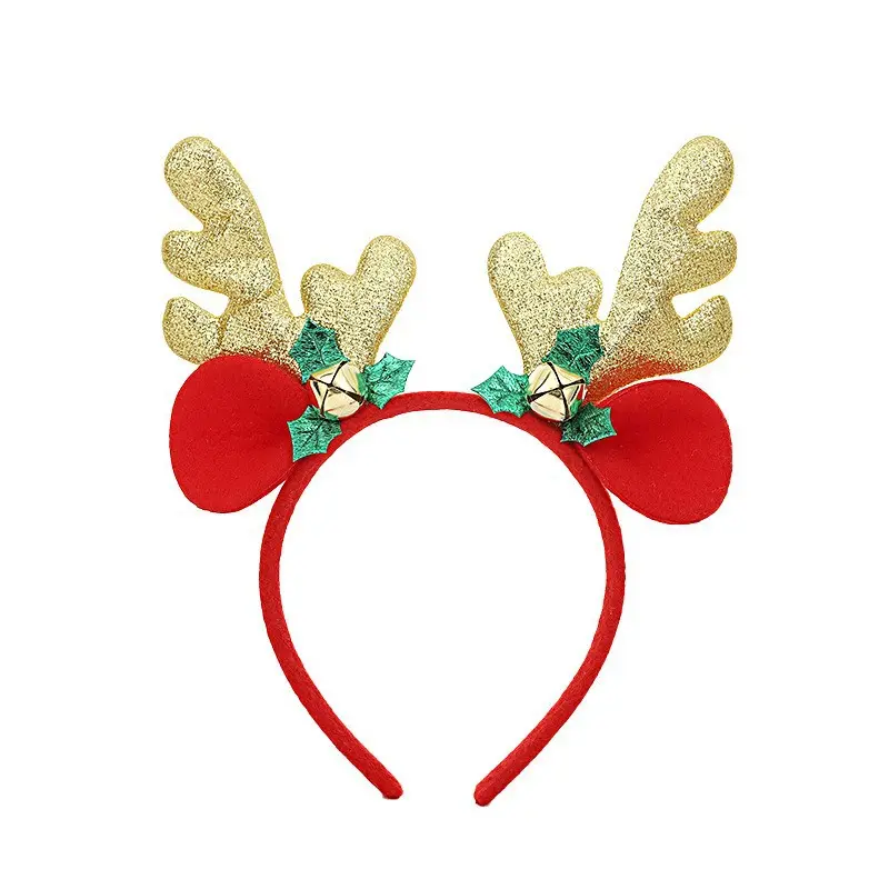 Tree Snowman Reindeer Antlers Santa Hat Christmas Headbands for Adults Children Holiday