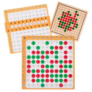 Gioco da Tavolo Educativo 3 in <span class=keywords><strong>1</strong></span> per Bambini, Certificato CE CPC, per l'Apprendimento della Matematica e la Cognizione Digitale, Gioco di Moltiplicazione in Legno - Product Image 1
