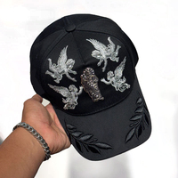 Échantillon Gratuit Casquette de Baseball Sportive en Daim 100% Coton à 5 Panneaux avec Broderie 3D JUDAS TADEO ANGELICAL Gorras Belicas Épingle Métallique Vente en Gros