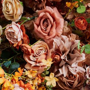 Personalizado Boda Otoño Floral Flor Artificial Corredor Quemado Naranja Otoño Arco Arreglo Boda Flor Arco para Fiesta - Product Image 4