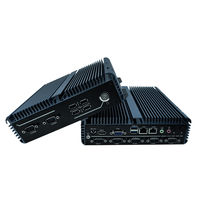 Rugged Embedded Fanless Mini Computer Aluminum Housing Dual LAN COM HDMI USB Wide Temp 24/7 Reliable Long Supply Industrial Pc