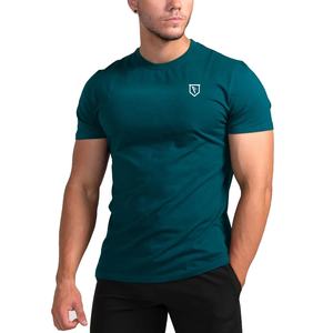 2024 nuevo logotipo personalizado 95% algodón 5% elástico transpirable camiseta de Fitness para hombre diseño de músculo prensado largo Sag de talla grande Jersey - Product Image 1